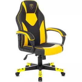 Кресло Бюрократ ZOMBIE GAME 17 YELL черный/желтый текстиль/эко.кожа крестовина пластик