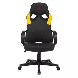 Кресло Бюрократ ZOMBIE RUNNER YELLOW цвет черный/желтый, искусственная кожа, крестовина пластик