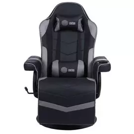 Кресло игровое Cactus CS-CHR-GS200BLG черный/серый сиденье черный/серый эко.кожа металл черный подст.для ног