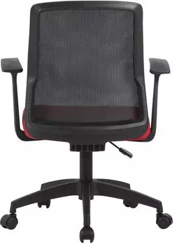 Кресло Cactus CS-MC222-BKRD черный, сиденье темно-красный, низк.спин. крестов. пластик черный