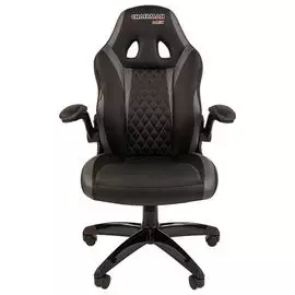 Кресло Chairman game 15 7069666 экопремиум черный/серый н.п.