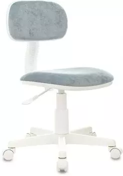 Кресло детское Бюрократ CH-W201NX/LT-28 серо-голубое крестов. пластик белый