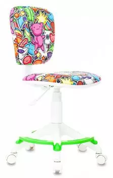Кресло детское Бюрократ CH-W204/F/MASKARAD мультиколор маскарад крестов. пластик подст.для ног пластик белый