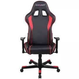 Кресло DxRacer OH/FE08 Formula, чёрно-красное, экокожа, регулируемый угол наклона