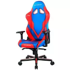Кресло DxRacer OH/G8200/BR игровое, сине-красное, до 120кг (кожа-PU, 4D, мультиблок)