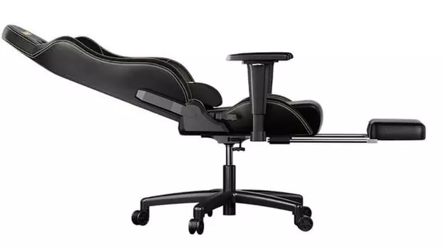 Кресло игровое AutoFull AF903BS серия C3 PRO, с поддержкой для ног, цвет: черный