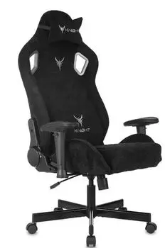 Кресло игровое Бюрократ Knight Outrider черный Light-20 с подголов. крестов. металл