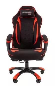 Кресло игровое Chairman Game 28 7163866 Россия ткань черный/красный (мультиблок)