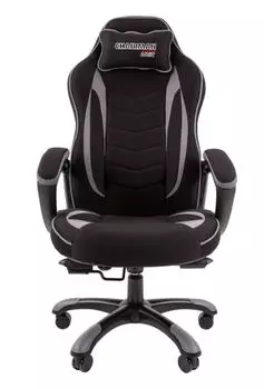 Кресло игровое Chairman Game 28 7163868 Россия ткань черный/серый (мультиблок)