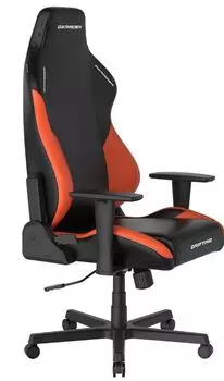 Кресло игровое DxRacer OH/DL23/NO чёрно-оранжевое (PU-кожа, Топ-Ган, подлокотники 3D)