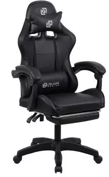 Кресло игровое Oklick Camper 2006678 черный сиденье, черный искусственная кожа с подголов. крестов. пластик черный подст.для ног