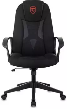 Кресло игровое ZOMBIE 200 черный ткань/эко.кожа крестов. пластик пластик черный