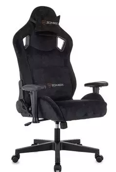 Кресло игровое ZOMBIE GHOST FABR-B Ghost Fabric черный Light-20 с подголов. крестов. пластик