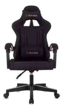Кресло игровое ZOMBIE VOID черный с подголов. крестов. пластик