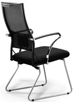 Кресло Metta Sit Air-180 B2-290K/F55 Z509407786 на полозьях, сетка, 1шт. в комплекте черный/черный