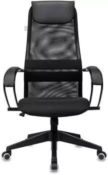 Кресло офисное Бюрократ CH-607 руководителя черный TW-01 сетка/ткань с подголов. крестов. пластик