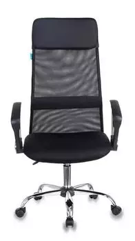 Кресло офисное Бюрократ KB-6N (УЦЕНЕННЫЙ) руководителя, цвет черный TW-01 TW-11 сетка с подголов. крестовина металл хром