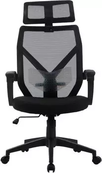 Кресло офисное Cactus CS-MC414-BK черный сетка/ткань с подголов. крестов. пластик