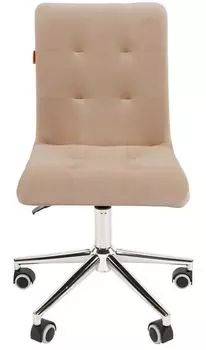Кресло офисное Chairman 030 хром 7105061 Россия ткань T-6 бежевый, хром, без подлокотников