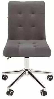 Кресло офисное Chairman 030 хром 7105064 Россия ткань Т-55 серый, хром, без подлокотников