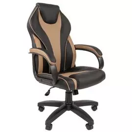 Кресло офисное Chairman 299 Chairman 7062452 экопремиум черный/бежевый