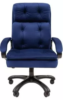 Кресло офисное Chairman 442 7127982 Россия ткань T-82 синий (черный пластик)