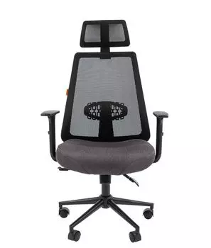 Кресло офисное Chairman 535 7142312 Россия BLACK ткань черный/серый