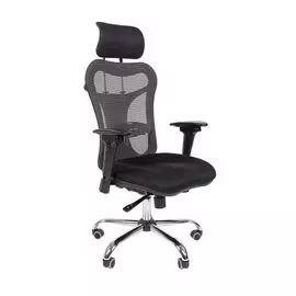 Кресло офисное Chairman 769 Chairman 7017614 черное (TW-11/N), ткань/сетчатый акрил, до 120 кг