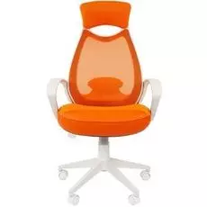 Кресло офисное Chairman 840 White Chairman 7025298 оранжевое (TW16\TW-66), крестовина пластик белый, до 120кг