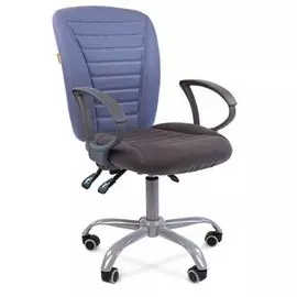 Кресло офисное Chairman 9801 Эрго Chairman 7015600 серое/голубое (10-128/10-141), ткань стандарт, до 100 кг