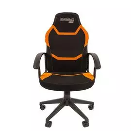 Кресло игровое Chairman game 9 ткань, цвет черно/оранжевый