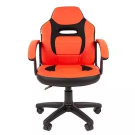 Кресло офисное Chairman Kids 110 Chairman 7049364 экопремиум черный/красный