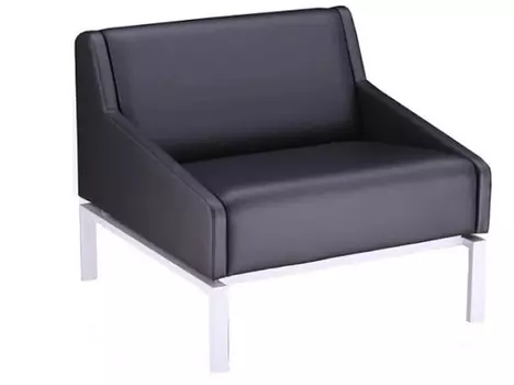 Кресло офисное Chairman Райз 7140733 750х750х660 экокожа Black