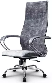 Кресло офисное Metta L 1m 42 Bravo z311840613 подл.118/осн.004, Велюр B Светло-серое