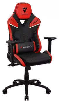 Кресло ThunderX3 TC5 Ember Red TX3-TC5ER черно-краное, экокожа, регулируемый угол наклона, механизм качания, до 125 кг