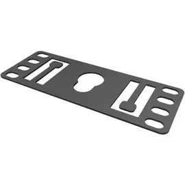 Кронштейн Hyperline PMR-1U-TM-RAL9005 1U, Т-пазы и с перфорацией под крепеж типа "монетка", цвет черный RAL9005 (8 шт. в комплекте)