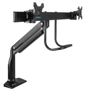 Кронштейн Kromax 90634 для мониторов OFFICE-20 черный (настольный для мон. 17"-35", max 2x10 кг, 6 ст св., нак. +45°-22°, пов. ±32°) (90634)