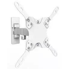 Кронштейн настенный Ultramounts UM864w для ТВ 13-42", до 20кг, наклон до 12°, поворот на 90°, от стены 190мм, max VESA 200х200, белое