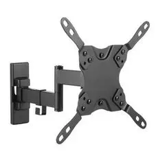 Кронштейн настенный Ultramounts UM866B для ТВ 13-42", до 20кг, наклон до 12°, поворот на 90°, от стены 60-273мм, max VESA 200х200, черное