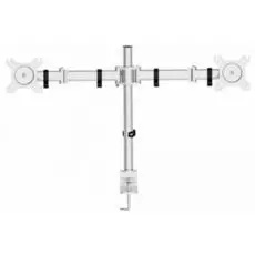 Кронштейн настольный Cactus CS-VM-D29-AL 13-27" макс. 8кг, поворот и наклон, серебристый