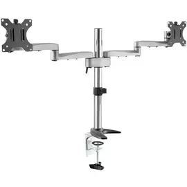 Кронштейн настольный Ultramounts UM707 для двух мониторов 13"-32" до 8 кг, VESA 75x75,100x100, наклон до 40° и подъем до 90°, влево/вправо на 90° , п