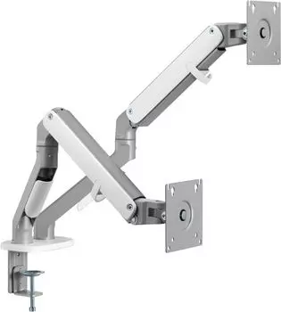 Кронштейн настольный Ultramounts UM735SIL для мониторов, серый/серебристый, 17"-27", макс. 7кг, поворот и наклон