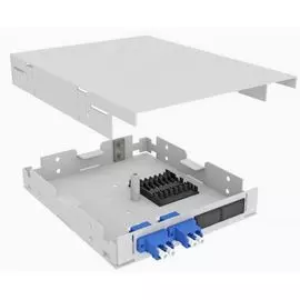 Кросс оптический на DIN-рейку TopLAN КРНМ-Top-04LC/U-OS2-GY-DIN 4 LC/UPC адаптера, одномодовый, TopLAN, укомплектованный