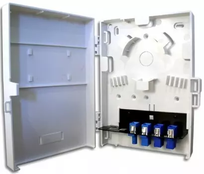 Кросс оптический настенный Lanmaster LAN-FOB-WP-8SC пластиковый 8SC портов