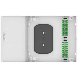 Кросс оптический настенный TopLAN КРН-Top-16ST/A-OS2-GY 16 ST/APC адаптеров, одномодовый, укомплектованный