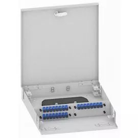 Кросс оптический настенный TopLAN КРН-Top-24SC/U-OS2-GY 24 SC/UPC адаптеров, одномодовый, укомплектованный