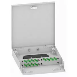 Кросс оптический настенный TopLAN КРН-Top-24ST/A-OS2-GY 24 ST/APC адаптеров, одномодовый, укомплектованный