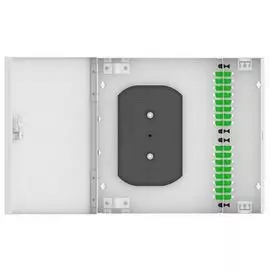 Кросс оптический настенный TopLAN КРН-Top-32LC/A-OS2-GY 32 LC/APC адаптера, одномодовый, укомплектованный