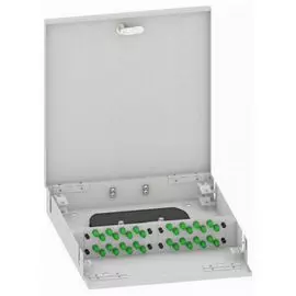 Кросс оптический настенный TopLAN КРН-Top-32ST/A-OS2-GY 32 ST/APC адаптеров, одномодовый, укомплектованный