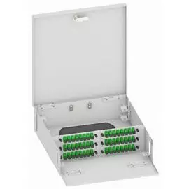 Кросс оптический настенный TopLAN КРН-Top-48SC/A-OS2-GY 48 SC/APC адаптеров, одномодовый, укомплектованный